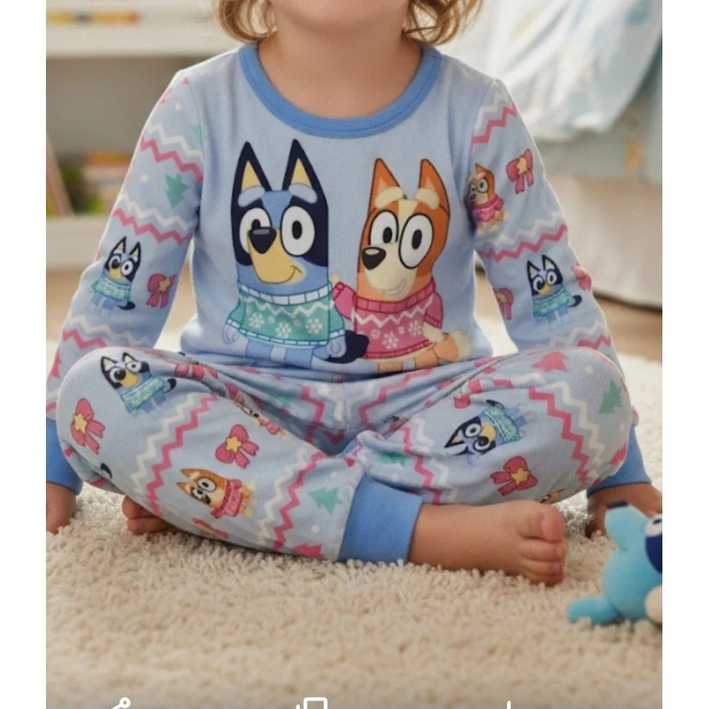 Bluey 2T Flame Resistant‎ Kids Pajama Set Multicolor